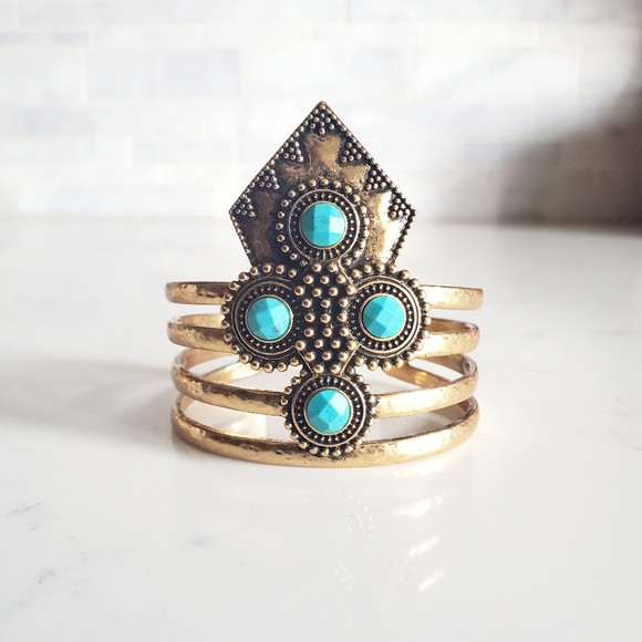 Lucky Brand Jewelry - Lucky Brand Vintage Turquoise Cuff Bracelet